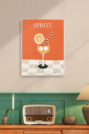 Cadre décoratif 'Spritz' orange Prix Réduit